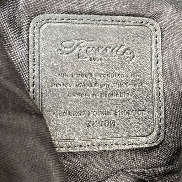 Vintage Y2K leaf Zebra print Fossil shoulder bag. - Picture 6 of 11